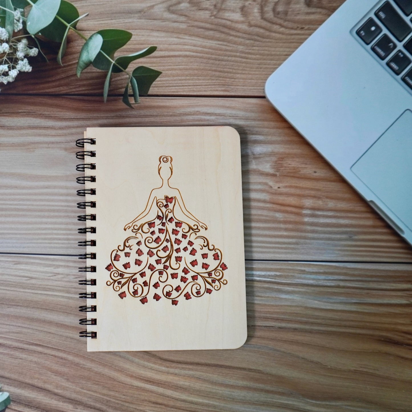 Princess Wooden Cover Notebook | Personalized