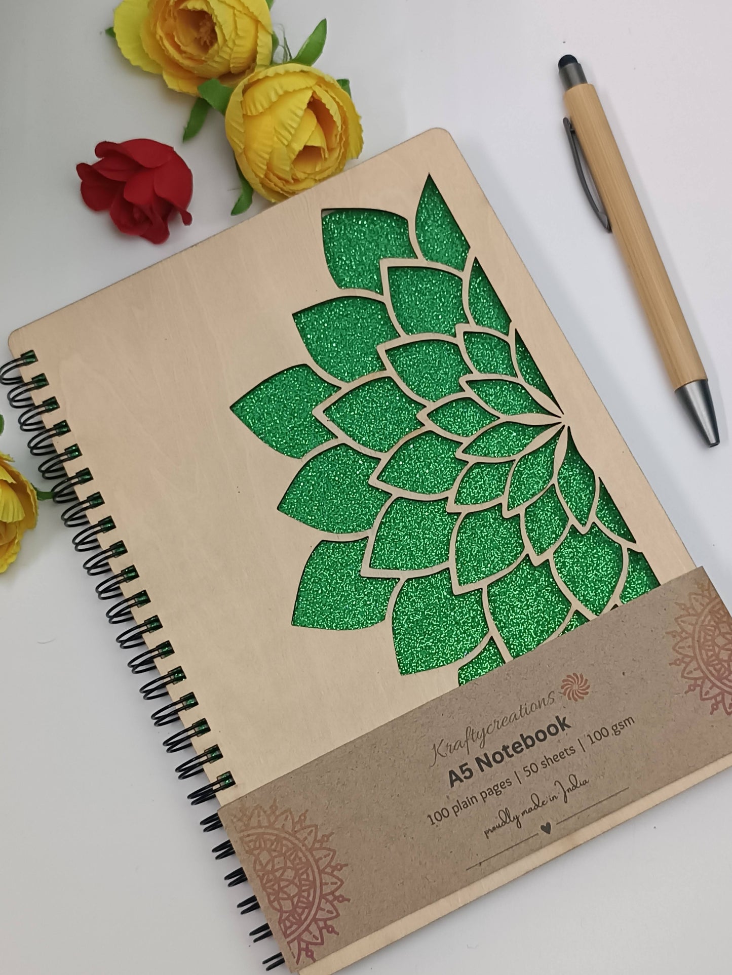 Mandala Wooden Notebook