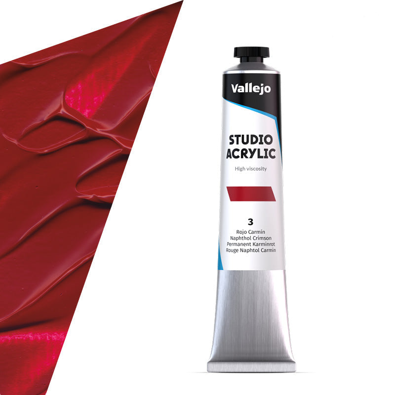 21.003 Vallejo Studio Acrylics - Naphthol Crimson - 58 ML