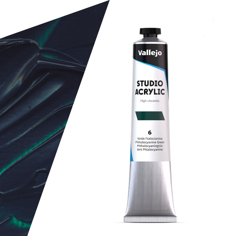 21.006 Vallejo Studio Acrylics - Phthalocyanine Green - 58 ML