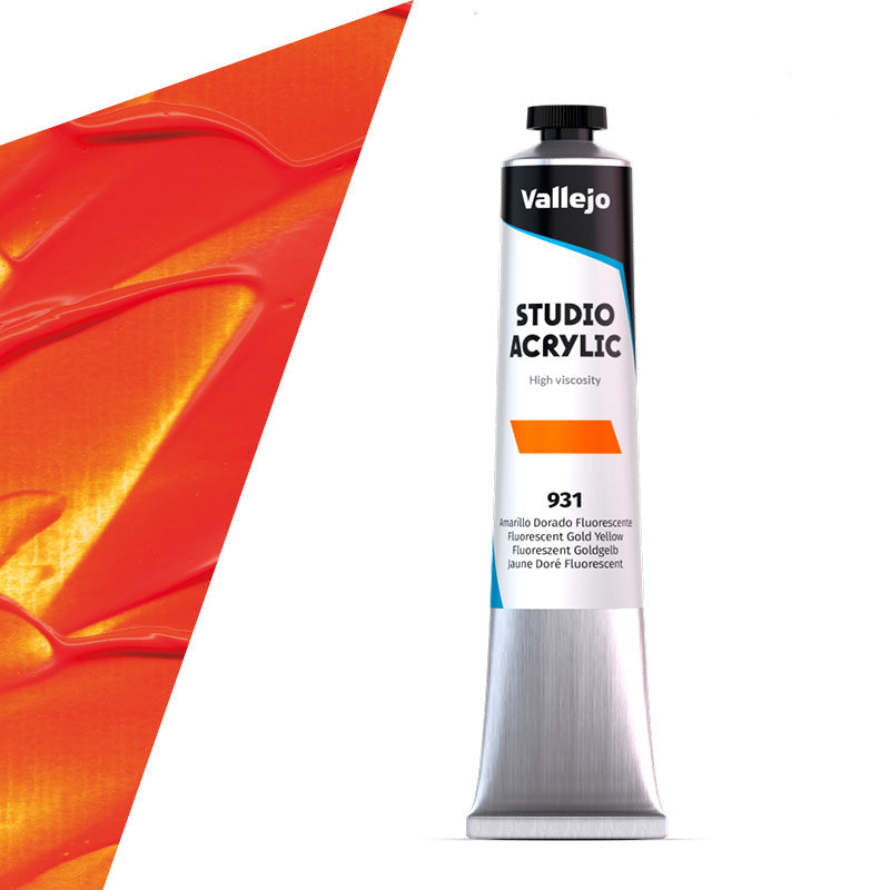 21.931 Vallejo Studio Acrylics - Fluorescent Gold Yellow - 58 ML