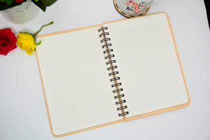 Monogram Wooden Cover Notebook