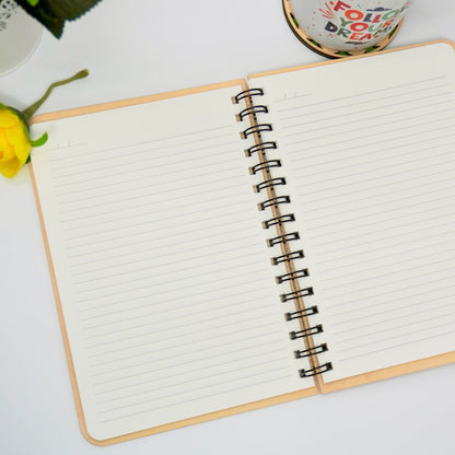 Heart Tree Wooden Cover Notebook | Personalized