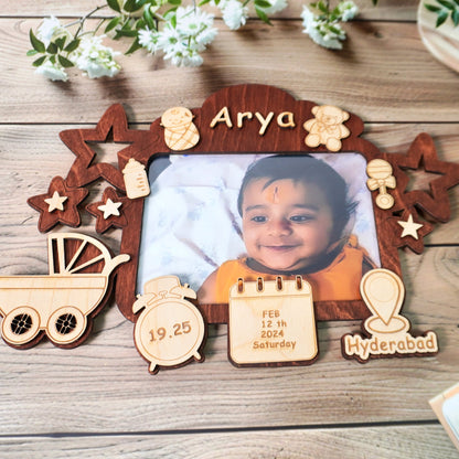 Personalized Baby Photo Frame | Single Layer | Style 10