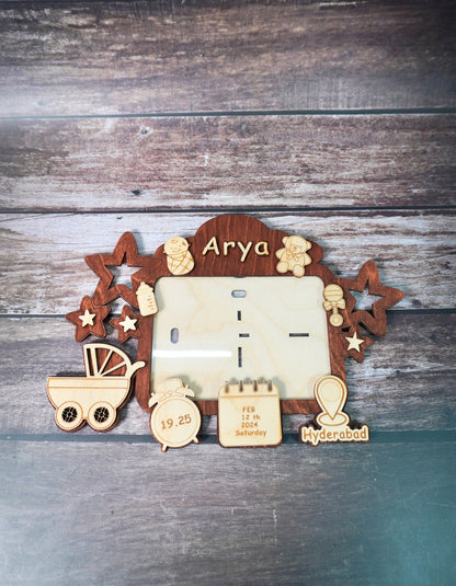 Personalized Baby Photo Frame | Single Layer | Style 10