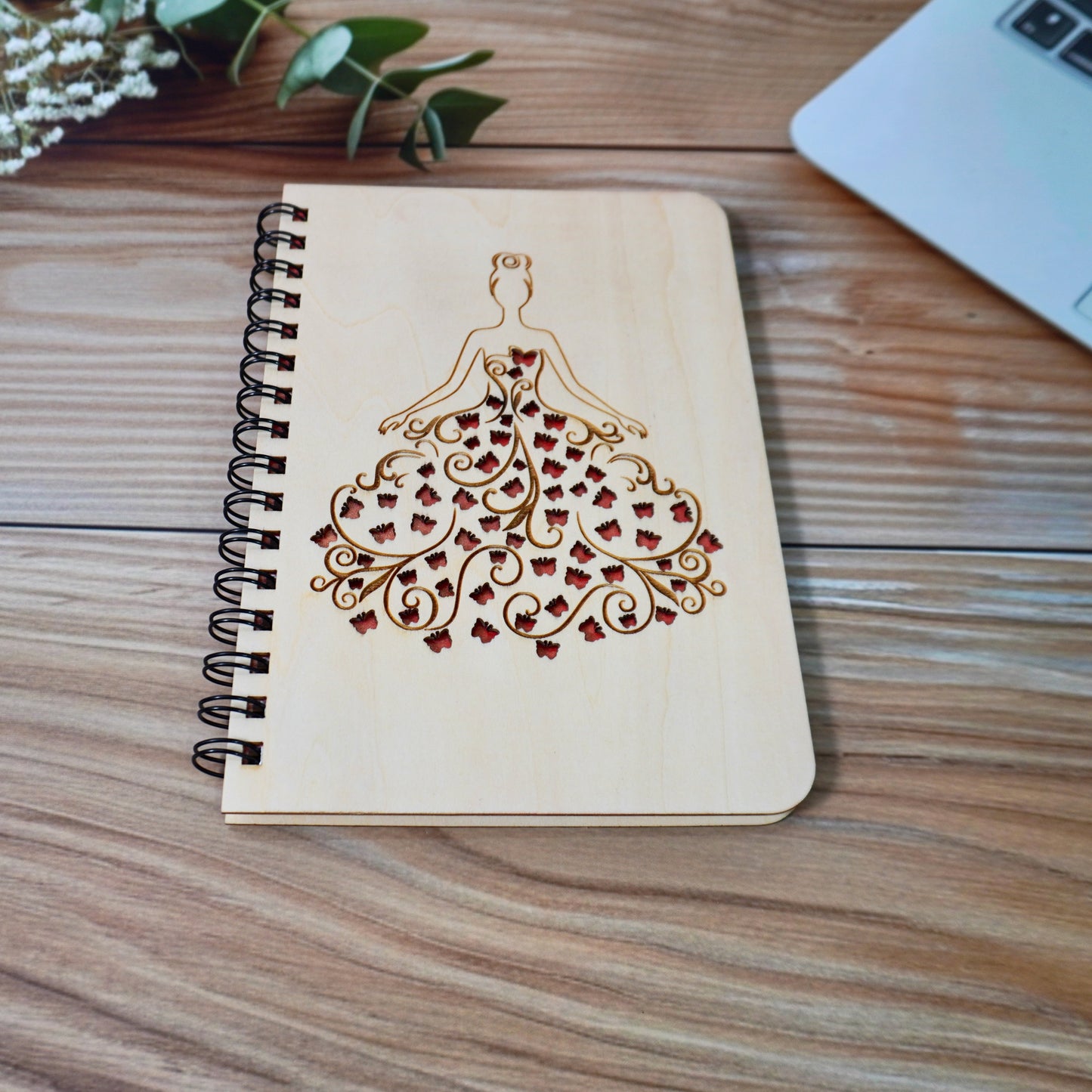 Princess Wooden Cover Notebook | Personalized
