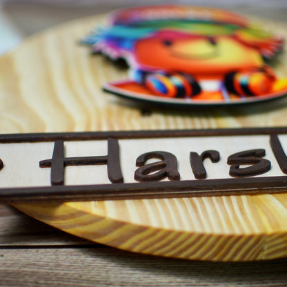 Kids Roblox Theme Name Plate With LED Lighting