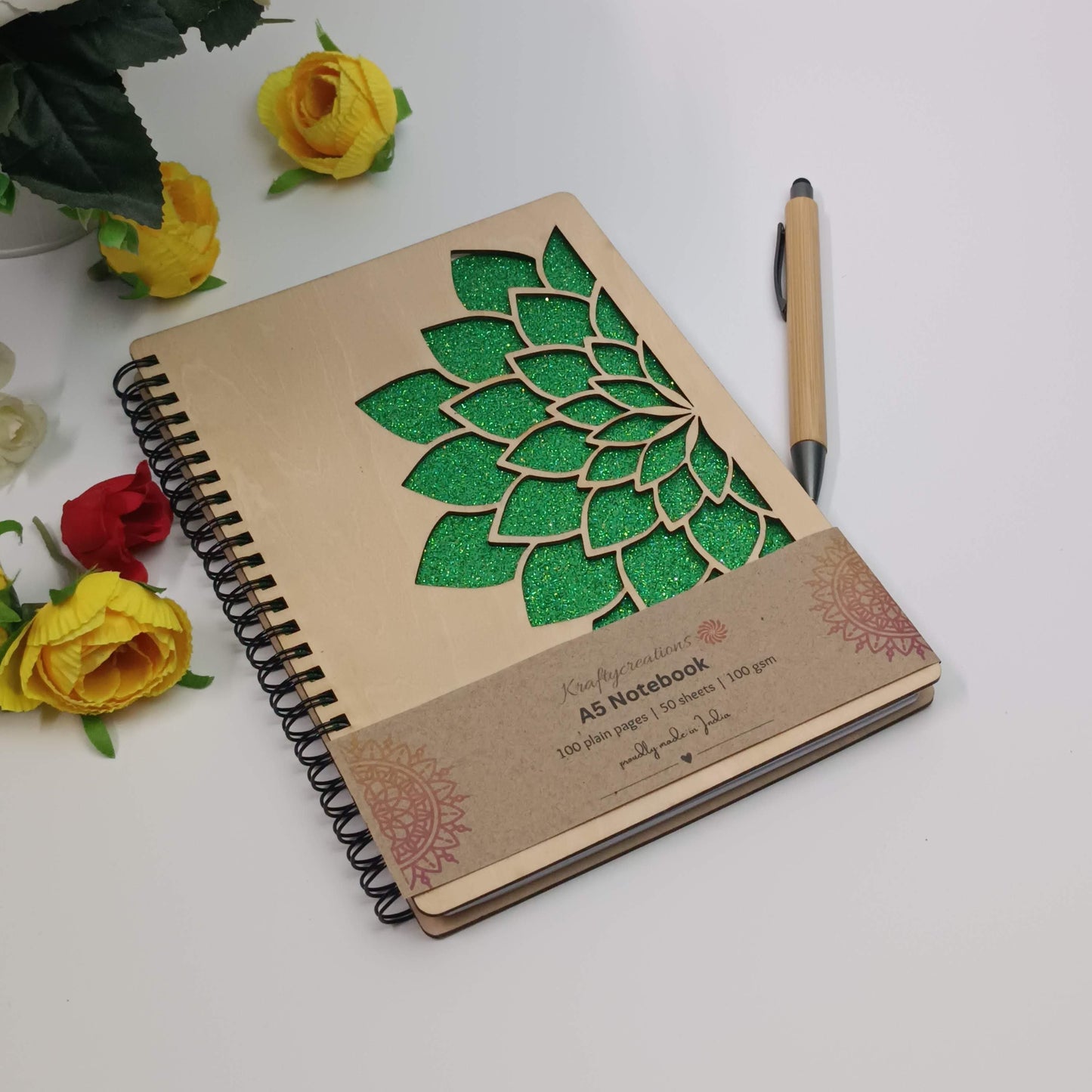 Mandala Wooden Notebook