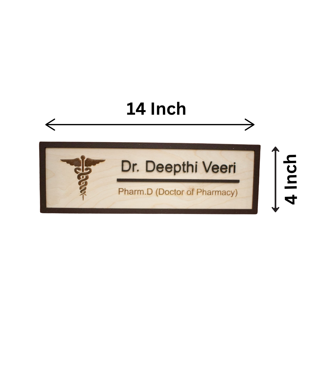 Pharmacy Doctor Name Plate | Personalized | 14x4 Inch