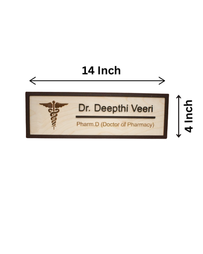 Pharmacy Doctor Name Plate | Personalized | 14x4 Inch