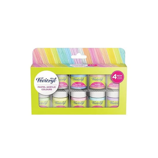 Fevicryl Pastel Acrylic Colours Kit - 10 Shades