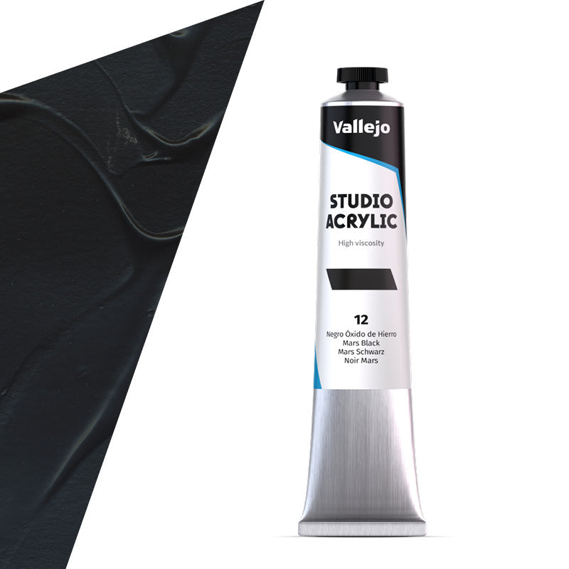 21.012 Vallejo Studio Acrylics - Mars Black - 58 ML