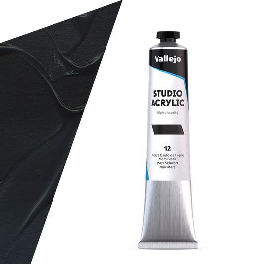 21.012 Vallejo Studio Acrylics - Mars Black - 58 ML