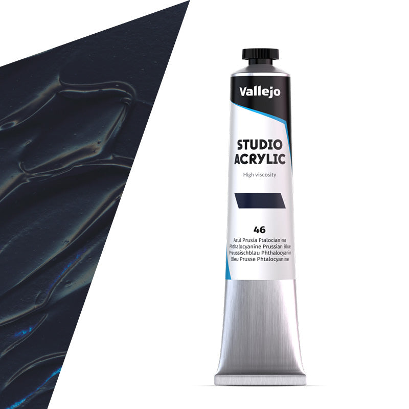 21.046 Vallejo Studio Acrylics - Phthalocyanine Prussian Blue - 58 ML