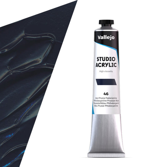 21.046 Vallejo Studio Acrylics - Phthalocyanine Prussian Blue - 58 ML