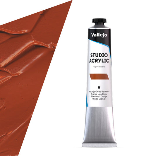 21.009 Vallejo Studio Acrylics - Orange Iron Oxide - 58 ML