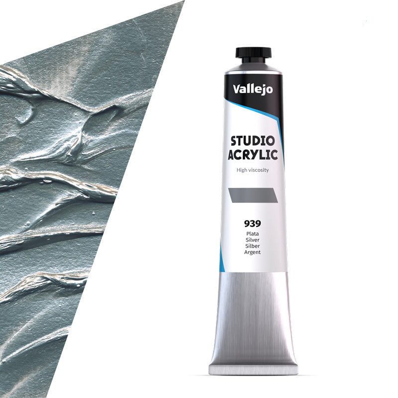 21.939 Vallejo Studio Acrylics - Silver - 58 ML