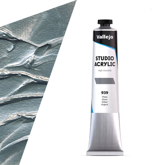 21.939 Vallejo Studio Acrylics - Silver - 58 ML